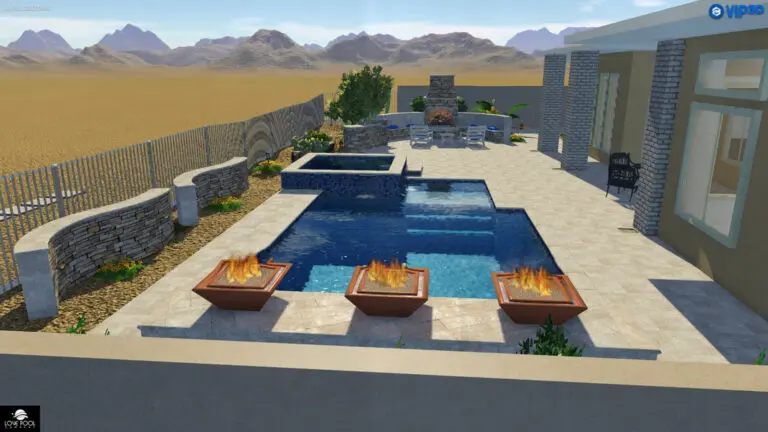Custom new pool build in Anthem AZ by Love Pool Care