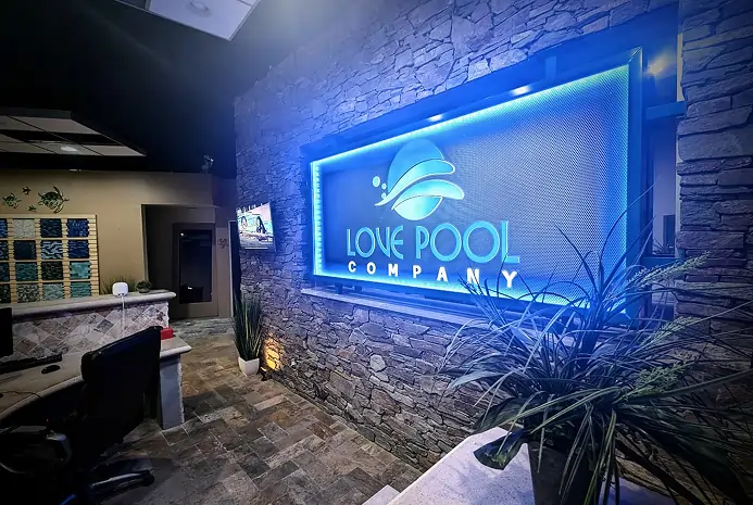 Love Pool Care Office Sign