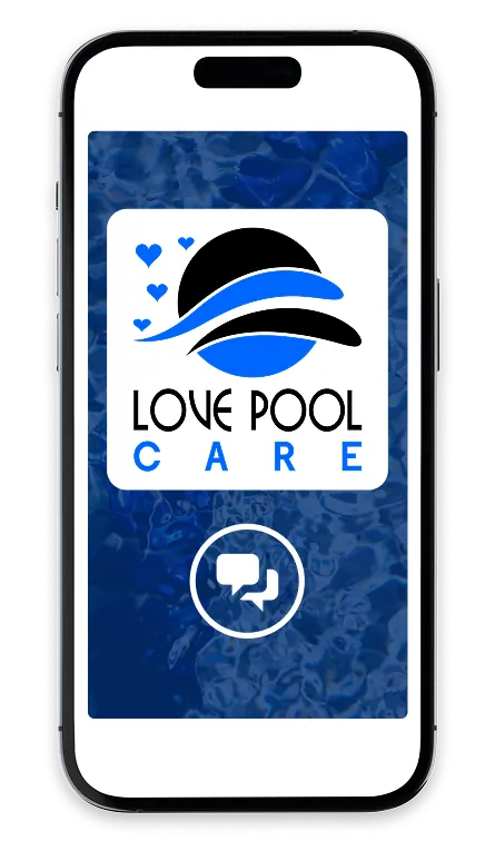 Love Pool Care Text Us Phone Mockup