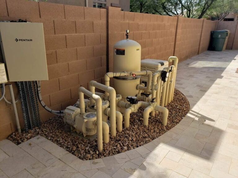 Pool filter and pump equipment installation