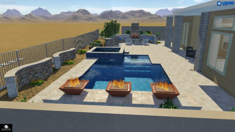 Custom new pool build in Anthem AZ by Love Pool Care