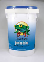 Bucket of chlorine tablets illustrating pool industry supply shortages