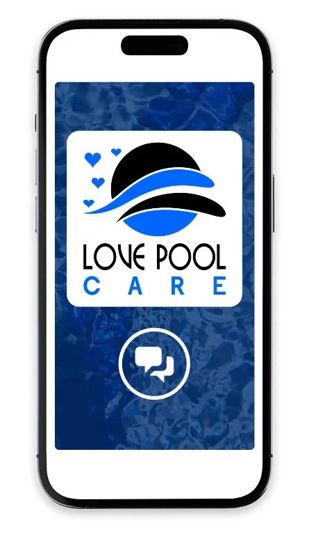 Love Pool Care Text Us Phone Mockup